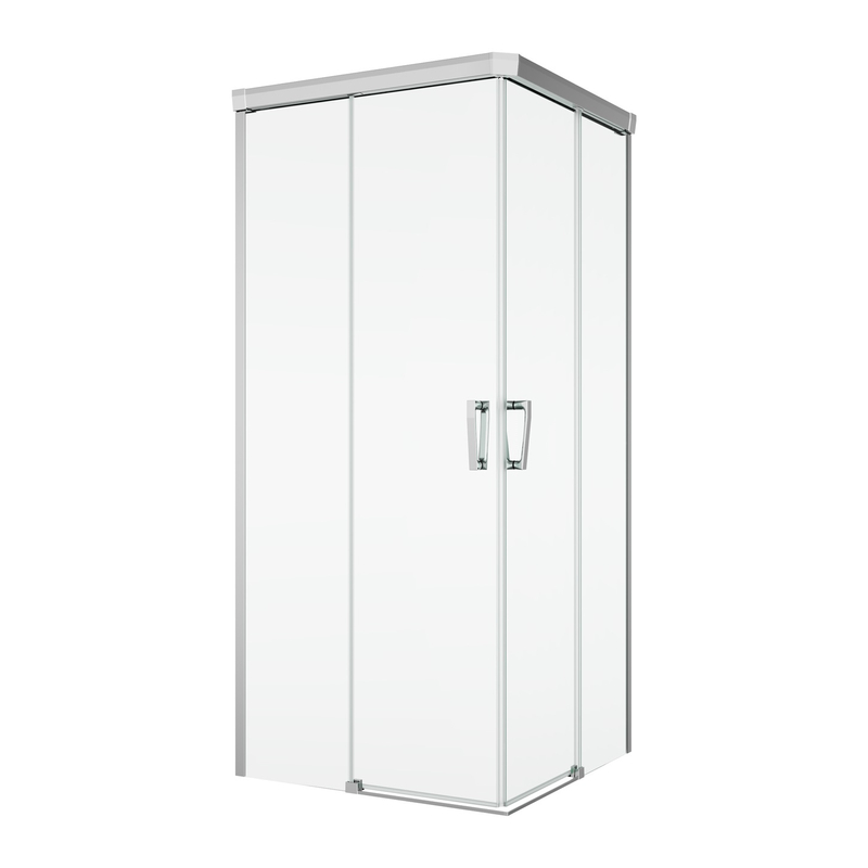 Dvoudílné posuvné dveře Ronal Cadura pravé / 1 strana rohového vstupu 700 x 2000 mm, aluchrom/sklo čiré