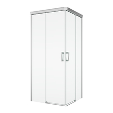 Dvoudílné posuvné dveře Ronal Cadura pravé / 1 strana rohového vstupu 700 x 2000 mm, aluchrom/sklo čiré