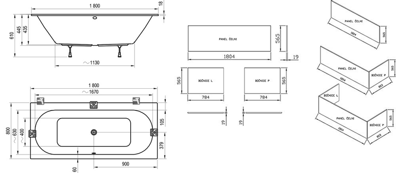 Vana Ravak City slim 180x80