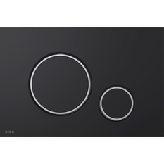 Ovládací tlačítko Alcadrain (Alcaplast) pro předstěnové instalační systémy, černá-mat/chrom-lesk M778