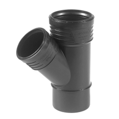 Odbočka odpadní odhlučněná Wavin SiTech+ PP STEA 45°, DN 90 x 50, černá