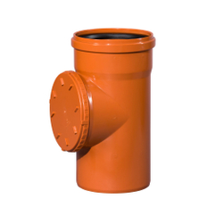 Čistič kanalizační PVC Osma KGRE, DN 200, kruhový uzávěr, oranžová