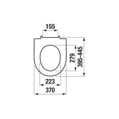WC sedátko s poklopem Jika Lyra Plus duroplast, Slowclose, nerezové úchyty 370 x 445 x 20 mm, bílá