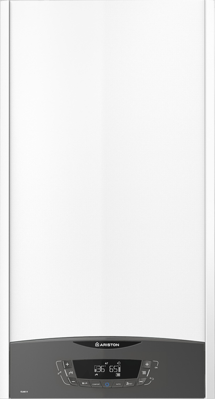 Kotel plynový atmosférický závěsný Ariston Clas X 24 CF EU, topení 23,2 kW a průtokový ohřev TV 24,4 kW, komínové provedení