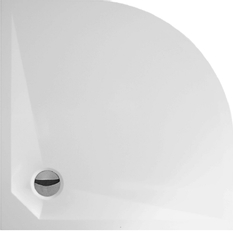 Vanička z litého mramoru Plano Davos MR Pure čtvrtkruh 100 x 100 cm