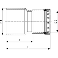 Redukce Viega Megapress S s SC-Contur 4215.1xL 88,9x76,1