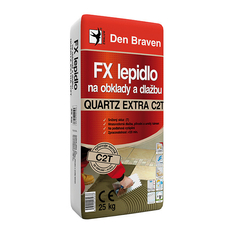 Flexibilní lepidlo na obklady a dlažbu Den Braven QUARTZ EXTRA C2T FX pytel 25 kg, šedá