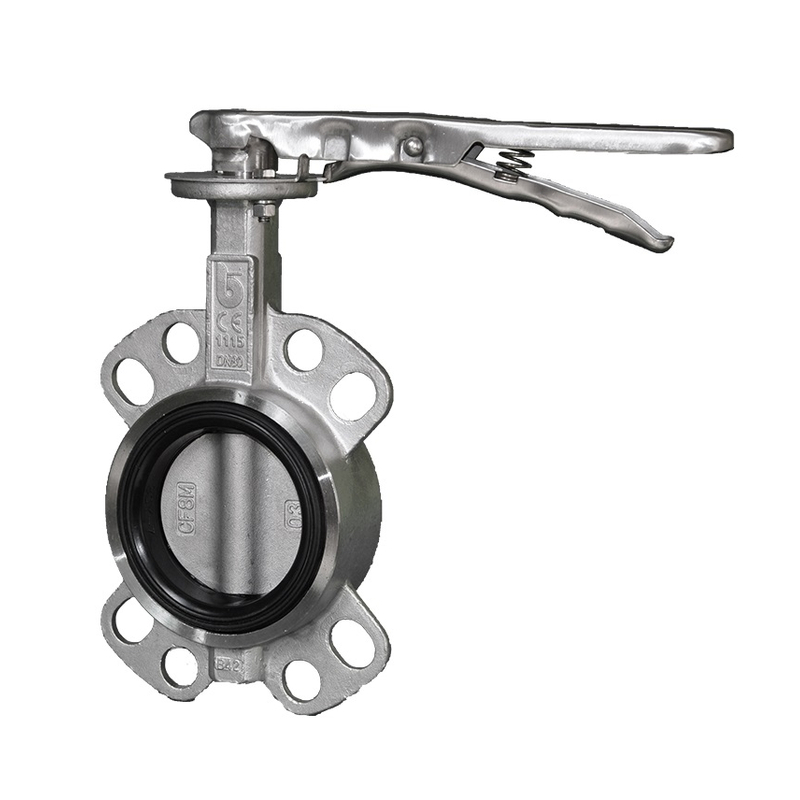 Mezipřírubová uzavírací klapka WAFER J9 - disk nerez, FKM (Viton) - DN 125, L=56mm BRA.J9.622 FKM