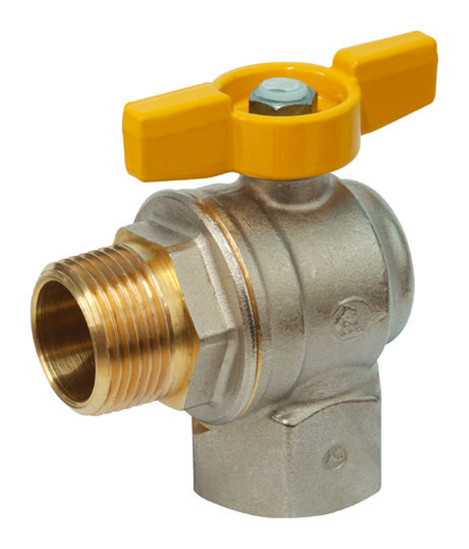 Kohout kulový Giacomini plyn žlutý motýl, 1˝