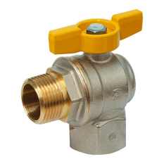 Kohout kulový Giacomini plyn žlutý motýl, 1˝