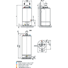 Ohřívač plynový stacionární Ariston SGA X 300 EE, 275L, 14KW