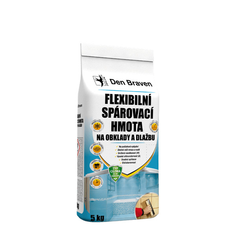 Flexibilní spárovací hmota na obklady a dlažbu Den Braven pytel 5 kg, bahama