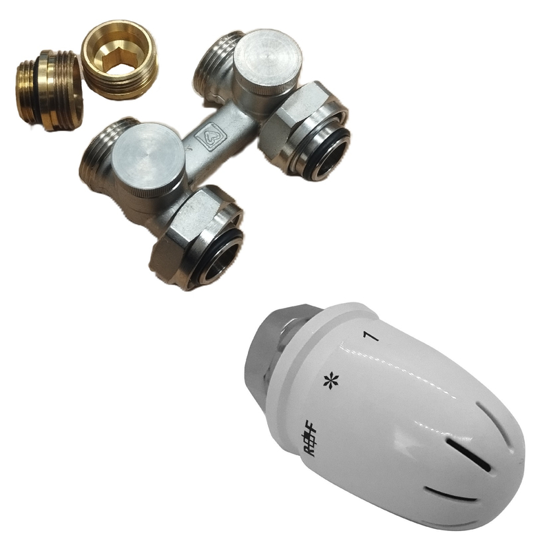 Set VK Plano Design přímý hlavice + H-šroubení PŘÍMÉ 1/2˝(I 3/4˝EC)