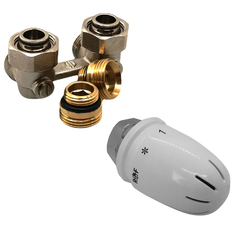 Set VK Plano Design přímý hlavice + H-šroubení PŘÍMÉ 1/2˝(I 3/4˝EC)