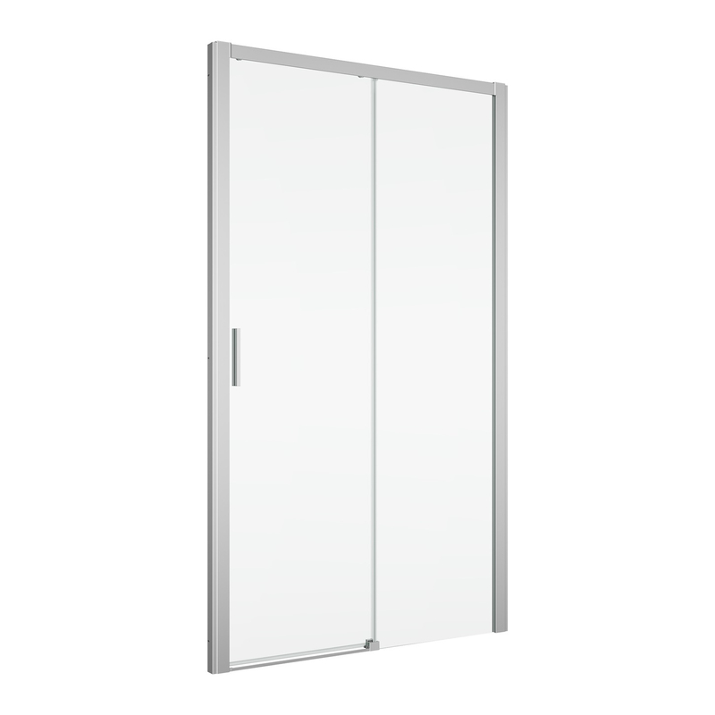 Jednodílné posuvné dveře Ronal Top - Line S s pevnou stěnou v rovině pravé 1200 x 2000 mm, černá matná/sklo čiré