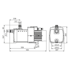 Vysokotlaké odstředivé čerpadlo Wilo HiMulti 3 3-45 P, G 1˝, 1x230V, 800W