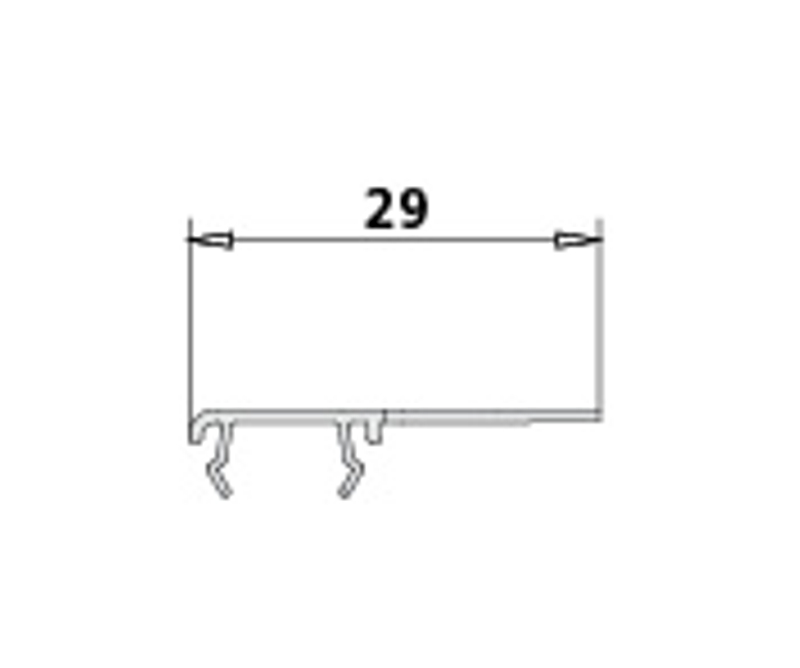 Profil stírací svislý Kermi Davos/Cada/Liga 4628M29R, pravý, 2000 mm