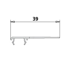 Profil stírací svislý Kermi Liga 4628M39P, pravý, 2000 mm