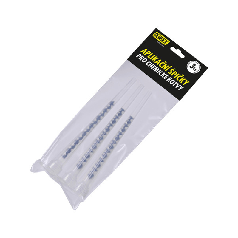 Náhradní aplikační špičky pro chemické kotvy Den Braven délka 19 cm, balení 3 ks