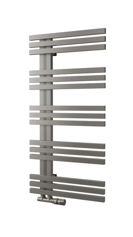 Těleso koupelnové trubkové Isan Echo Inox 1220 x 500 mm, 559 W, elektrické s regulátorem Mini PW, nerez