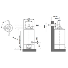 Ohřívač plynový stacionární Ariston SGA BF X 160 EE, 155L, 5,12KW
