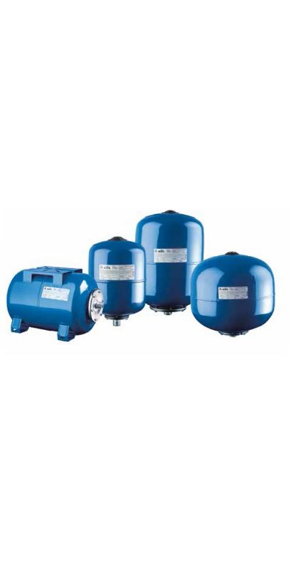 Tlaková expanzní nádoba - vodárenské systémy - 150l, 10bar, 1˝, vertikální s podstavcem IVAR.AFV 150 - AQUACOLD