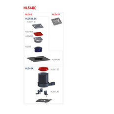 Sprchová vpust HL Hutterer & Lechner, DN40/50 s ležatým odtokem, ZU Primus Blue, výškově upravitelná, s izolační soupravou na stěrkové izolace, nerez 121x121/ nerez 115x115mm. Odpovídá normě ČSN EN 1253-8.