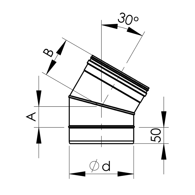 Koleno Almeva 30° EW / 300