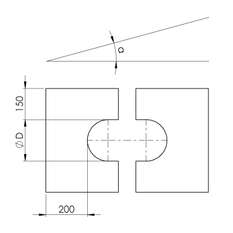 Rozeta Almeva plochá 41 - 45° DW 25 / 500