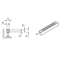 Konvektor Kermi KNN21 70 x 1700 mm, 593W, bílá, bez mřížky, připojení úhlopříčně vlevo