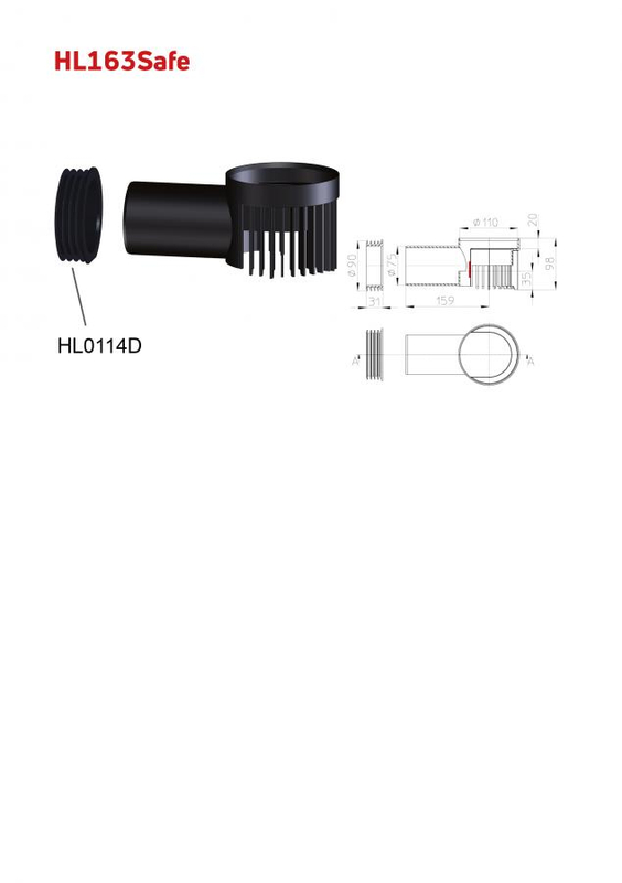 Odvoňovací prvek k nouzovému odvodnění pro atikové odtoky série HL68 HL Hutterer & Lechner