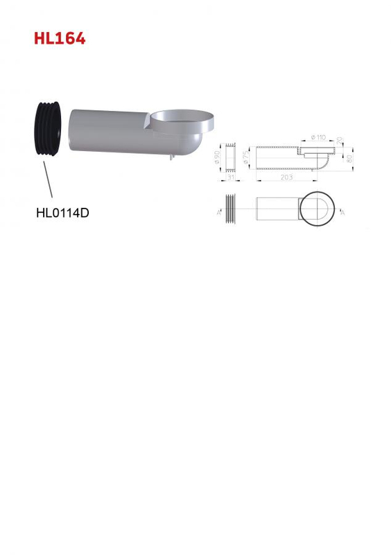 Nátokový díl těsnicí pro atikové odtoky série HL68, pr. 110/ HL Hutterer & Lechner, DN75