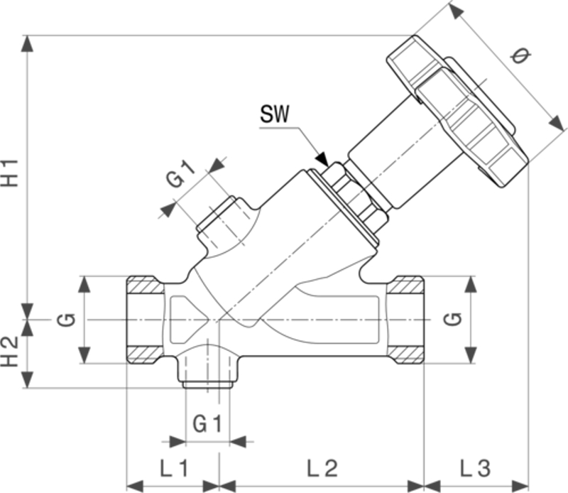 Regulační ventil pro cirkulace Viega systémové armatury Easytop 2282.1 3/4˝
