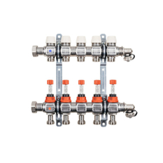 Rozdělovač 1˝ pro 5 otopných okruhů Kermi x-net Komfort-5, stavební délka 320 mm