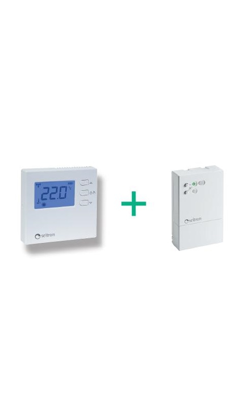 Prostorový termostat bezdrátový - s přijímačem s reléovým modulem - 2x1,5V AA, 5Cx1 IVAR.KTR