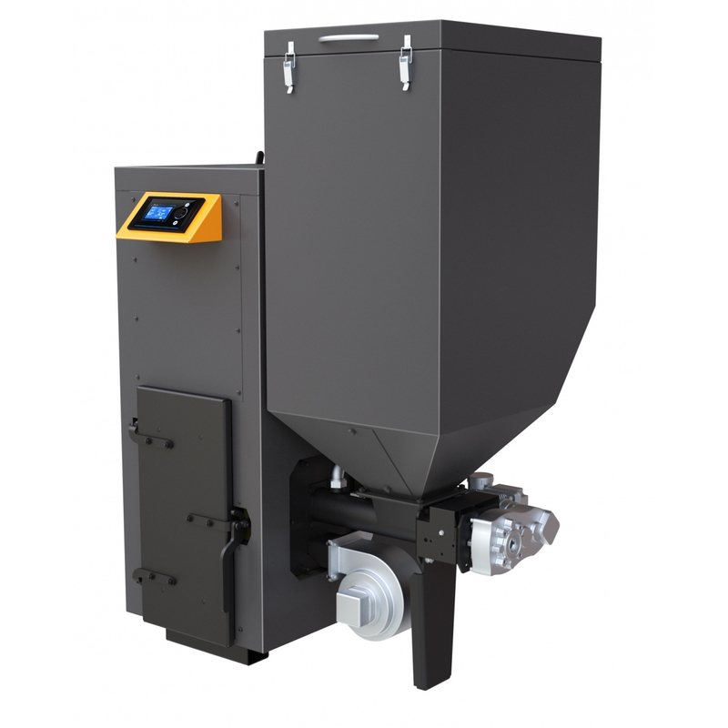 Kotel automatický na uhlí Benekov B16 Economix se zásobníkem 180 l vpravo, výkon 15 kW