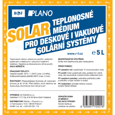 Kapalina teplonosná nemrznoucí Plano Solar pro solární systémy 5 l