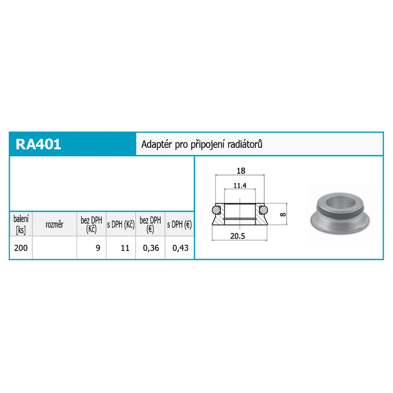 Adaptér pro připojení radiatorů
