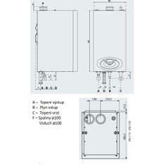 Kotel plynový kondenzační závěsný pro kaskády Ariston Genus Premium EVO HP 115 EU, topení a ohřev TV v externím zásobníku 115,8 kW