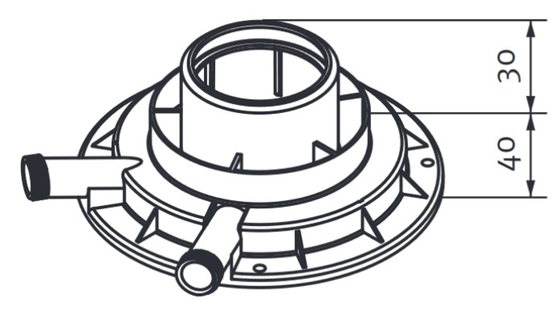 Připojovací vertikální adaptér Protherm odkouření pr. 60/100 mm (bez manžety)