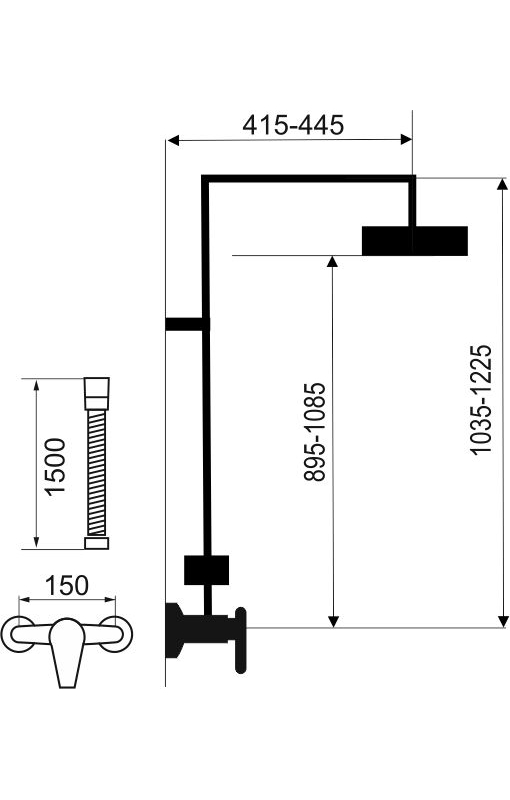 Sprchová souprava ECO vč.sprch.termostat.baterie 57963 chrom