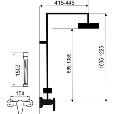 Sprchová souprava ECO vč.sprch.termostat.baterie 57963 chrom