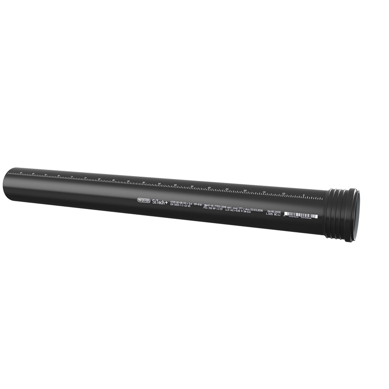 Trubka odpadní odhlučněná Wavin SiTech+ PP STEM DN 90 x 3,1 x 3000 mm, černá