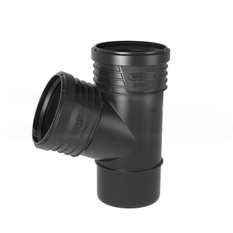 Odbočka odpadní odhlučněná Wavin SiTech+ PP STEA 67°, DN 90 x 90, černá