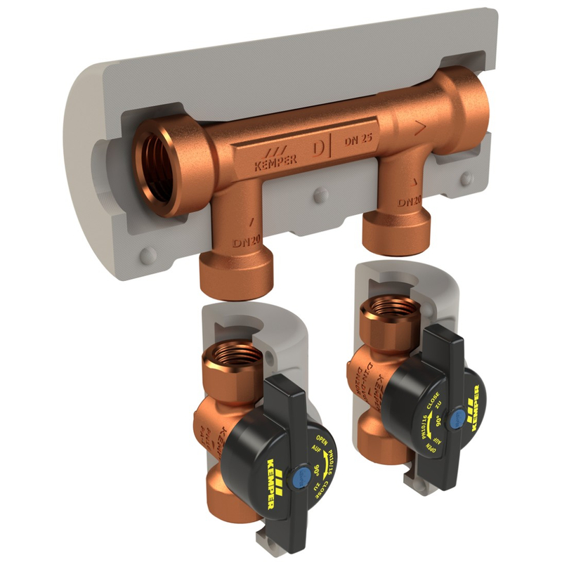 Dynamická skupina KHS Venturiho děliče průtoku Kemper, k montáži na omítku, průchod vnitřní závit, DN 25