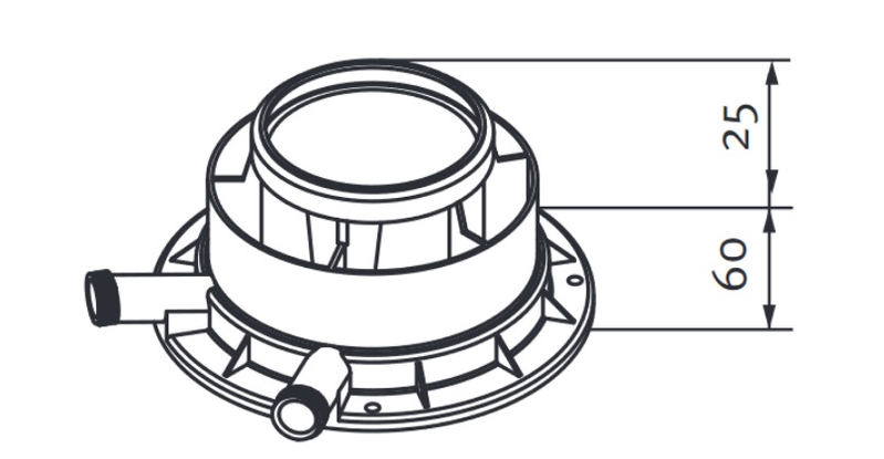 Připojovací vertikální adaptér Protherm odkouření pr. 80/125 mm (bez manžety)