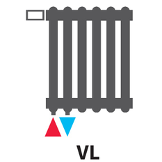 Radiátor článkový Isan Atol C3 600 27 článků, na zeď GTX, 864 W, bílá, připojení VL