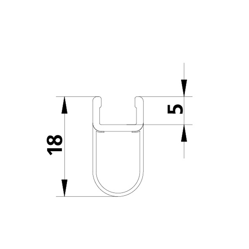 Profil svislý Kermi Filia/Filia XP 97100, levý/pravý, 2000 mm