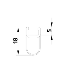 Profil svislý Kermi Filia/Filia XP 97100, levý/pravý, 2000 mm