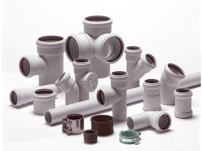 Koleno odpadní odhlučněné Wavin AS+ PP ASB 45°, DN 90, světle šedá